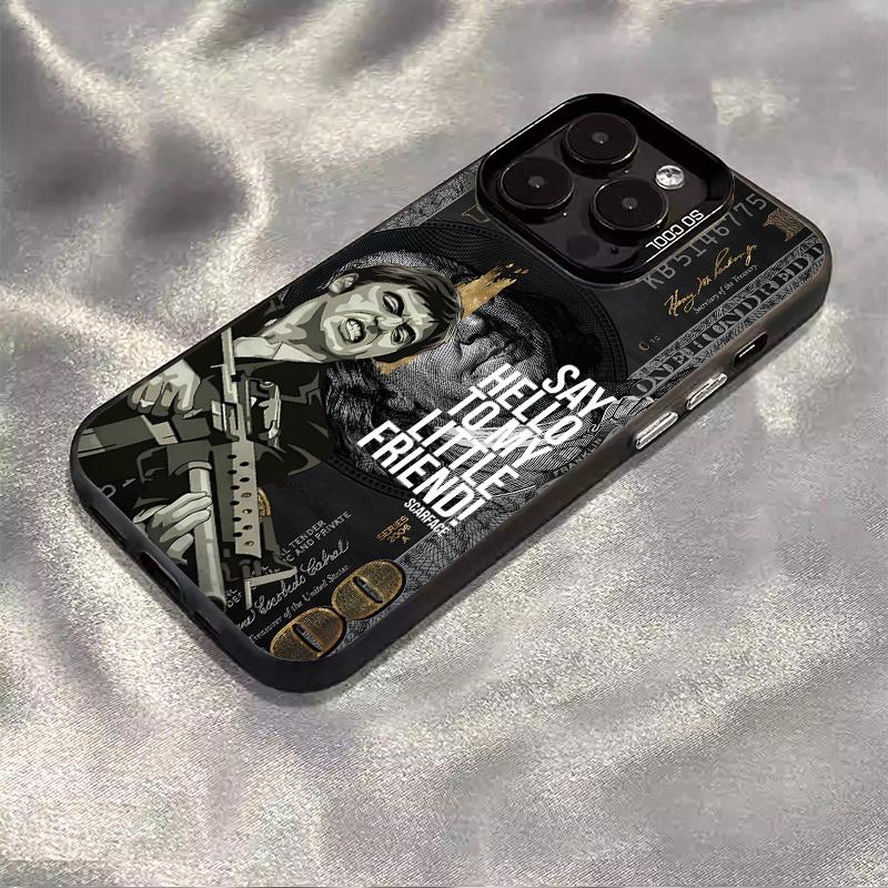 Viral Scarface Say Hello To My Little Friend For IPhone 17 Pro Max 16 15 14 13 12 11 Pro Max Plus Screen Protector Iphone 16 Pro Max Curious Shockproof Soft Silicone Transparent Acrylic Protective  Anxiety Phone Case Q52