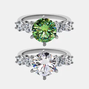 【704】3CT Synthetic Moissanite Ring – Elegant Engagement/Wedding Ring for Women, Perfect Anniversary/Birthday Gift, Classic Fashionable Jewelry