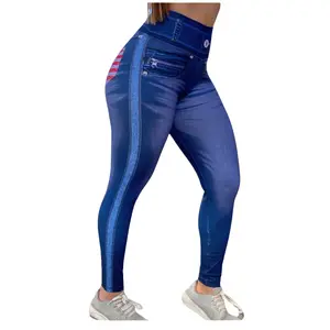 Patriotic Denim Leggings - One Size (Fits 0-12 US)