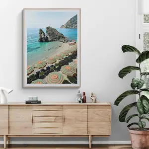 Italy Beach Print - Cinque Terre Italy Framed Photography Print - Coastal Wall Decor F