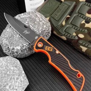 New Pocket Outdoor Folding Knife 7Cr13Mov Blade Rubber Handle Camping EDC Multipurpose Knife Portable Outdoor Survival Knife Tactical Knives