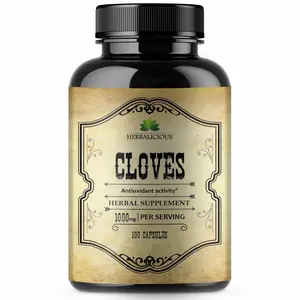 Cloves 100 Capsules Rich in Vitamins Minerals, Manganese, Fiber - May Help Strengthen Bones, Promote Digestive Function, Antioxidant Support Natural Healthcare