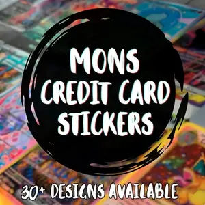 Mons Credit Card  & Debit Card Skin, 2PC Trolley & Gym Stickers for Small Chip