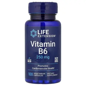 Life Extension Vitamin B6, 250 mg, 100 Vegetarian Capsules
