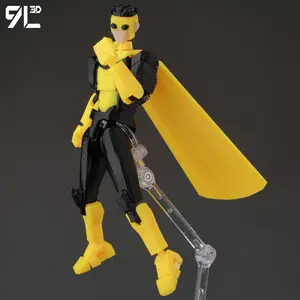 9L3D Printed Multi-Jointed Action Figure Invincible3.0 Black Yellow Color Scheme Battle Suit Lucky Dummy 13 T13 Collectibles Toy