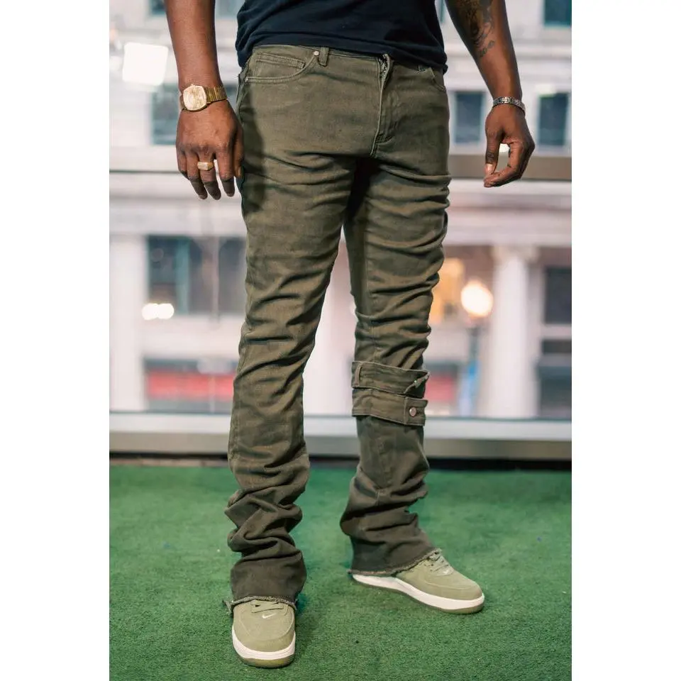 Olive Green Stacked Jeans Olive Green Stacked Jeans