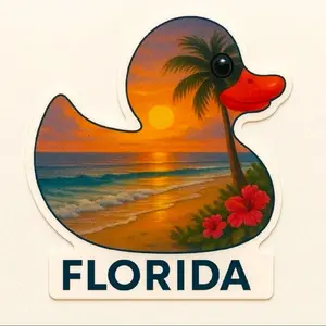 FLORIDA LANDSCAPE DUCK VINYL STICKER
