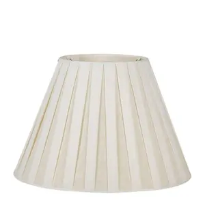 White Box Pleat Linen Lampshade - BARGAIN BASEMENT ITEM