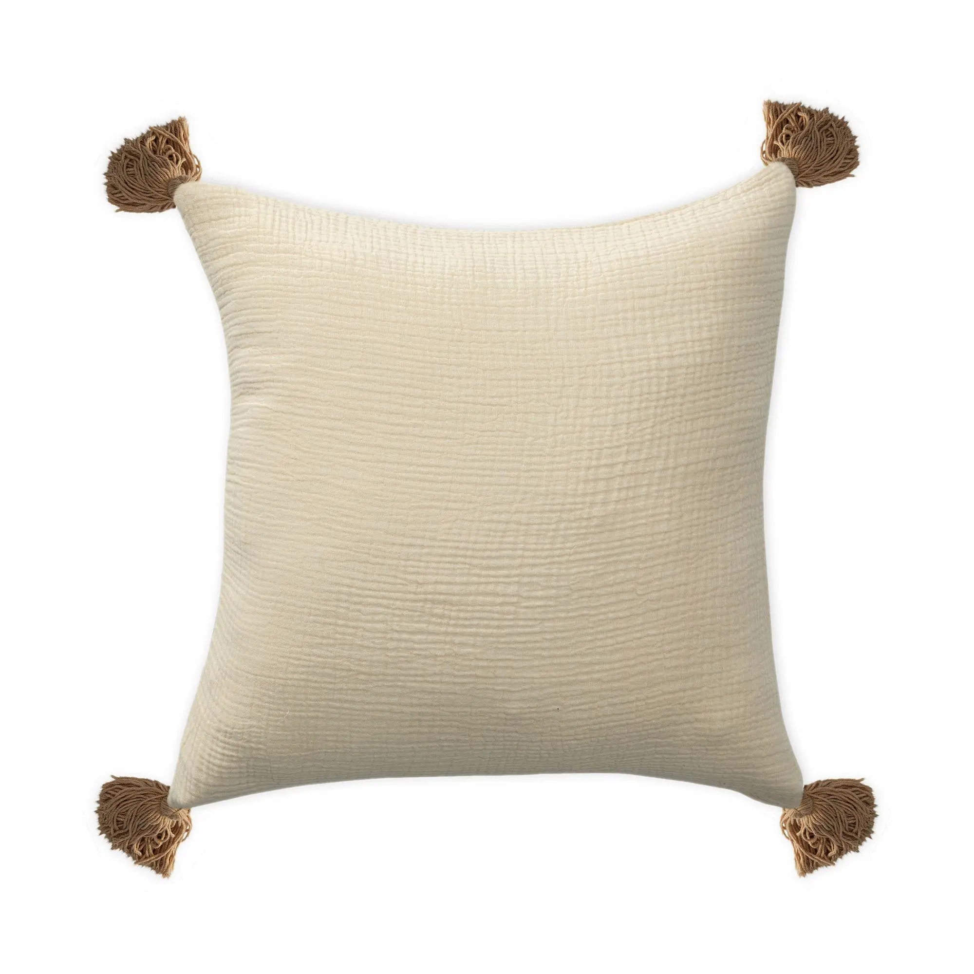 Ox Bay Tasseled Organic Turkish Cotton Throw Pillow