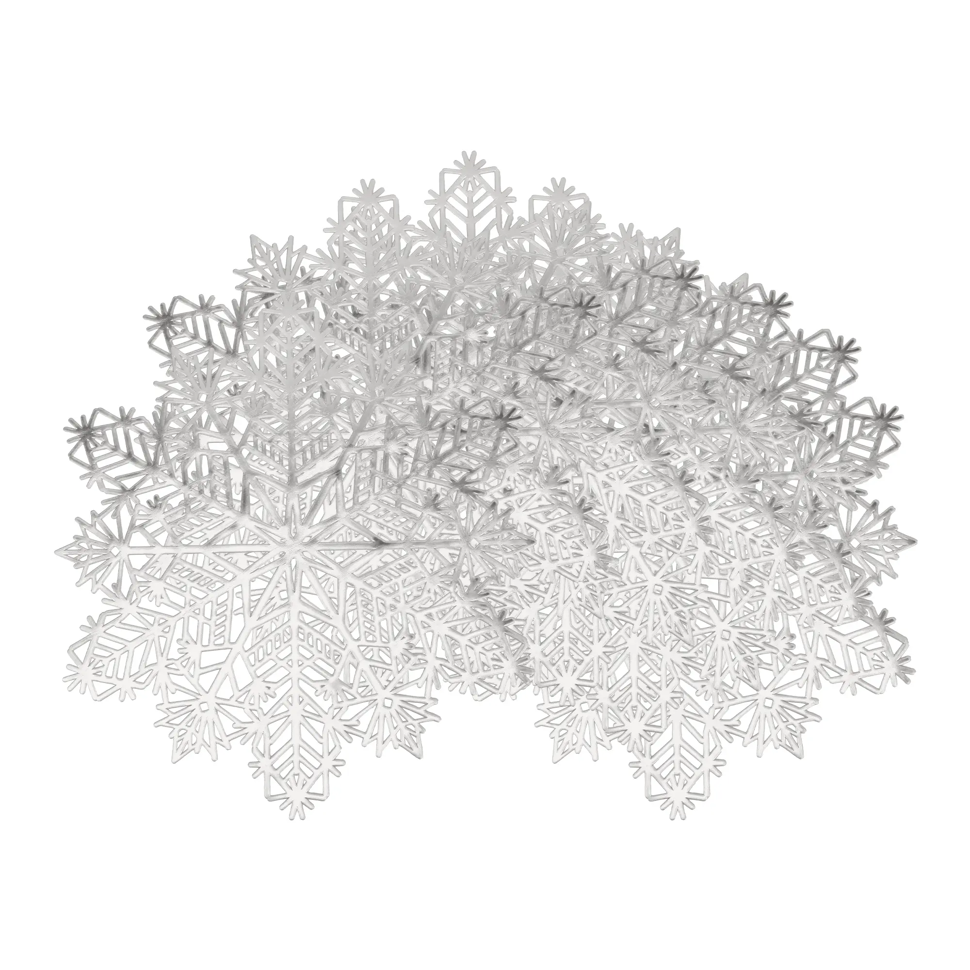 REGALWOVEN 6pcs Snowflake Shape Placemats, Kitchen Table Mat, Seasonal Holiday Christmas Place Mats for Party Dining Table 15inch