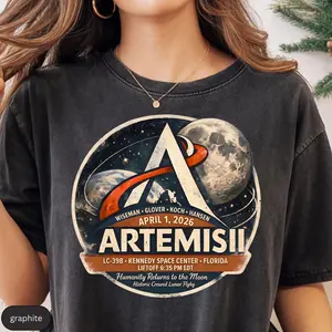 Artemis 2 Program 2026 T-shirt - Retro Moon Mission Tee Commemorative Edition Unisex Shirt