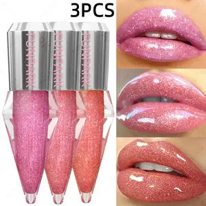 Shinny Long-Lasting Lip Gloss and Lipstick, Pearl Shine Dewy Moisturizing Lip Stain, Vibrant Color Rich Lip Makeup Gift