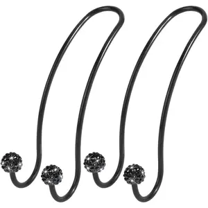 Auto Hooks Bling Car Hangers Organizer Seat Headrest Hooks Strong and Durable Backseat Hanger Storage Universal for SUV Truck Vehicle 2 Pack (Black A)