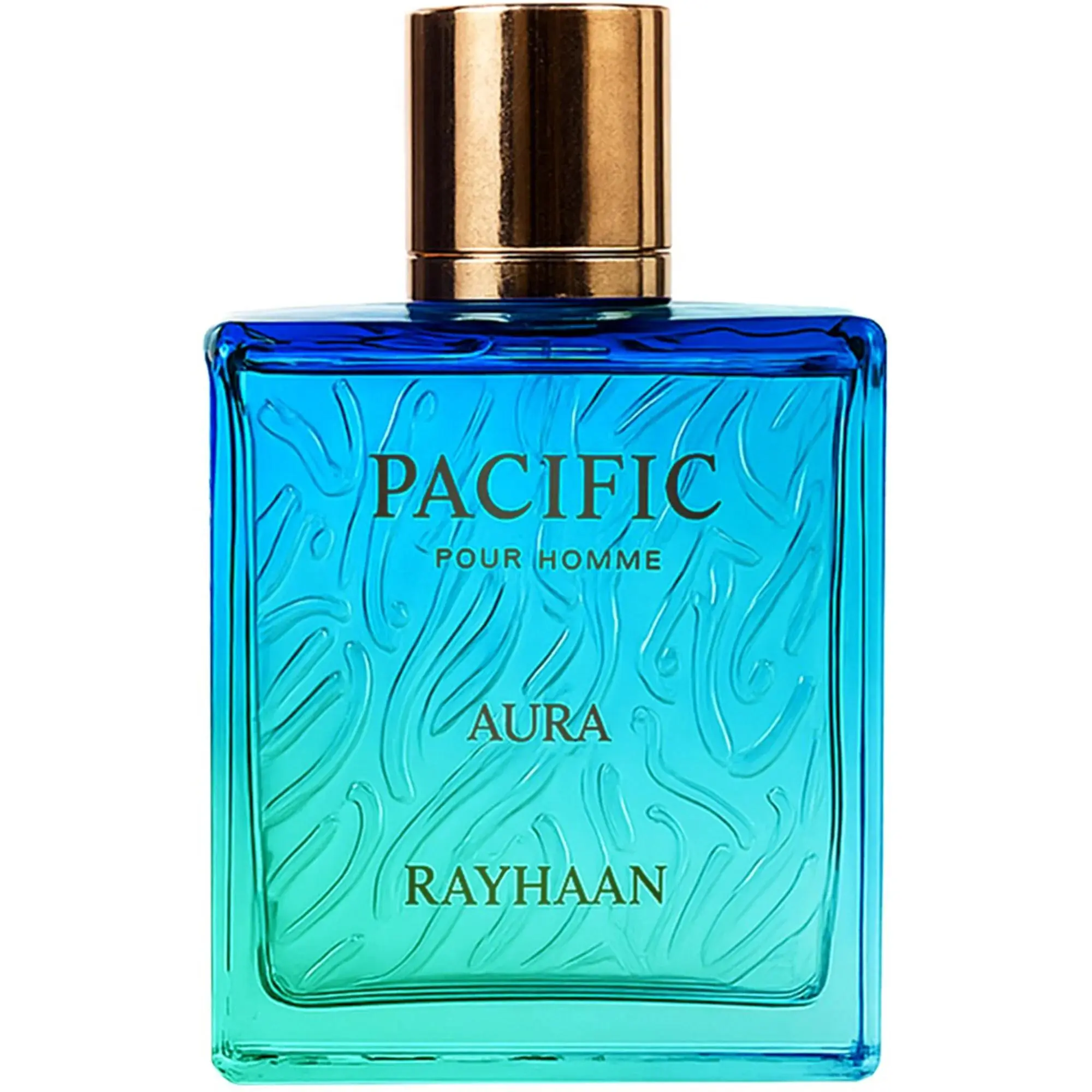 Rayhaan Pacific Aura Eau de Parfum for Men, Fruity Liquid Spray with Notes of Amber, Rose, and Mint, 3.4 fl oz / 100ml, Peppermint, Fresh, Invigorating, Single Item, 3 To 3.9 Fl Oz