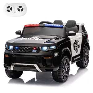 2026 12V Kids Ride-On Police SUV with Remote Control Flashing Lights Siren MP3 Player Suspension Smooth Start for Boys Girls Ages 3-6 - Ride On Car