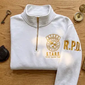 Resident Evil STARS Quarter Zip, Raccoon City Police Sweatshirt, RPD Embroidered Shirt, Gamer Gift, Tactical Streetwear