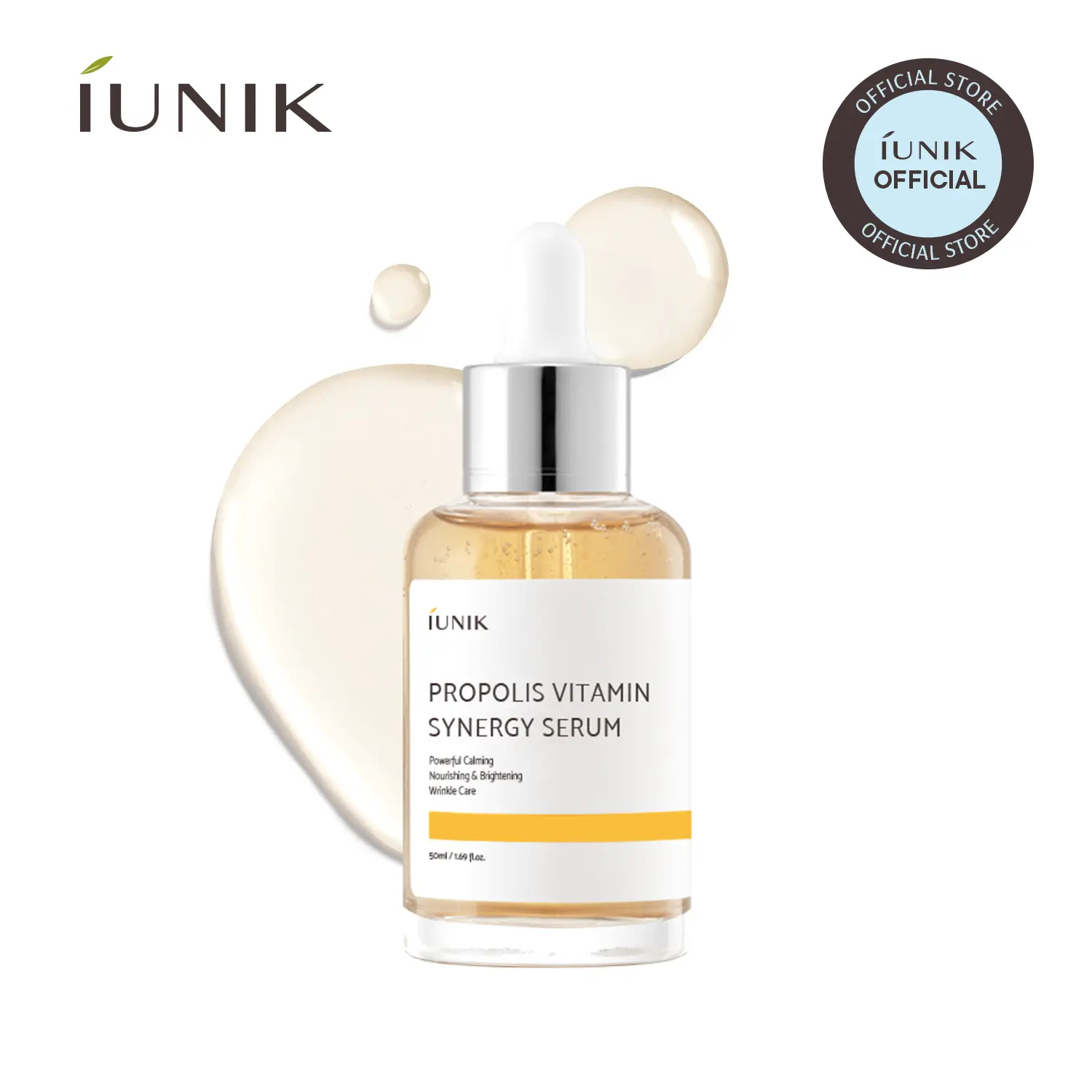 [IUNIK Official] Propolis Vitamin Synergy Serum l Nutrient-Rich Glow Enhancer with Propolis & Sea Buckthorn Extract for Radiant Skin l 1.69 fl oz (50ml)