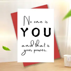 1pc Inspirational Greeting Card - Unique Motivational Message, Perfect Gift for Family, Friends, Colleagues for Birthday, New Year, Congratulations, Get Well