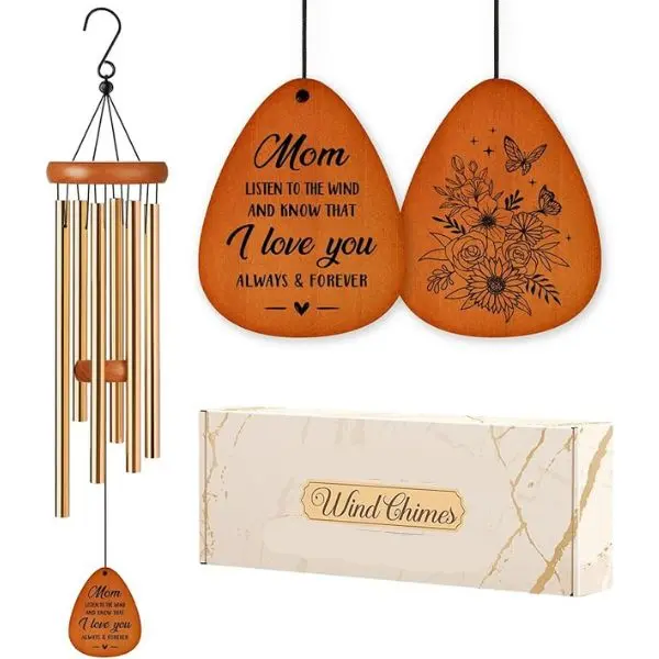 Mother’s Day Gifts for Mom Wind Chimes, Birthday Gift for Mom from Daughter Son, Unique Sympathy & Memorial Wind Chime, Christmas Love Reminder Gift for Mom