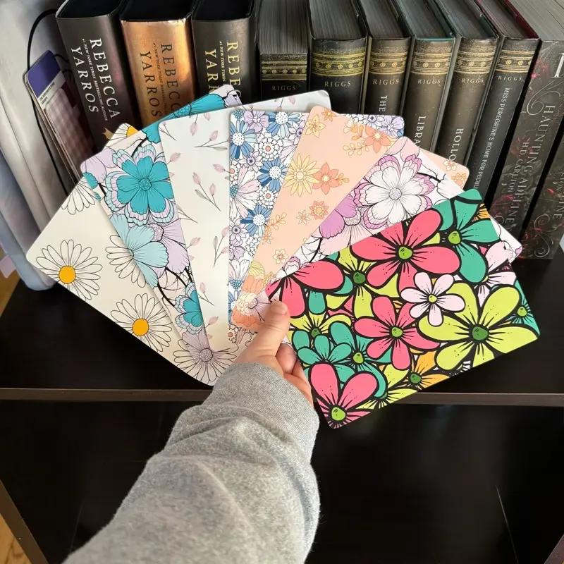 Floral Themed Kindle Cover Inserts - Compatible with Kindle Paperwhite, Colorsoft, Basic, Changeable, No Damage, Rounded Corners