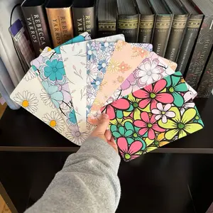 Floral Themed Kindle Inserts for Kindle Paperwhite, Colorsoft and Basic - Changeable Inserts, No Damage, Rounded Corners, Laminated
