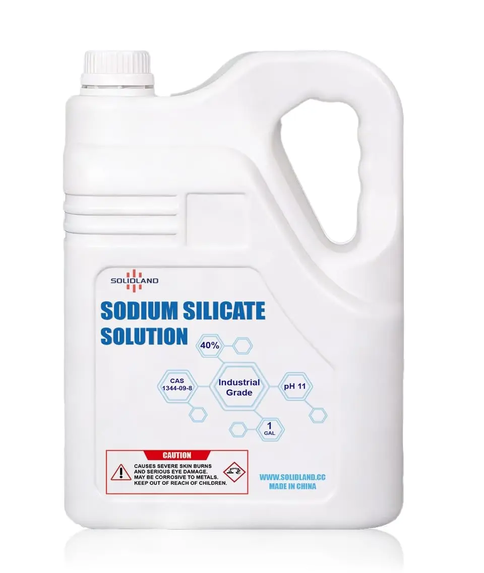 Sodium Silicate Solution (Water Glass) - 1 GAL Pail, Industrial Grade, High Purity, Multi-Purpose Adhesive & Sealant