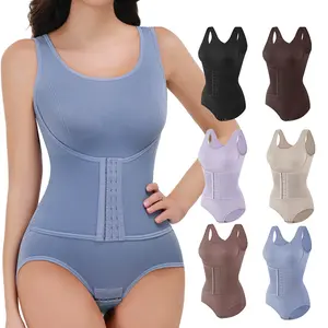 Zipper Front Women's Shaping Bodysuit, Integrated Support Belt Shapewear Underwear, High Elastic Body Shaper for Body Posture Correction, Breathable Slimming Undergarment Suitable for Daily Casual Wear