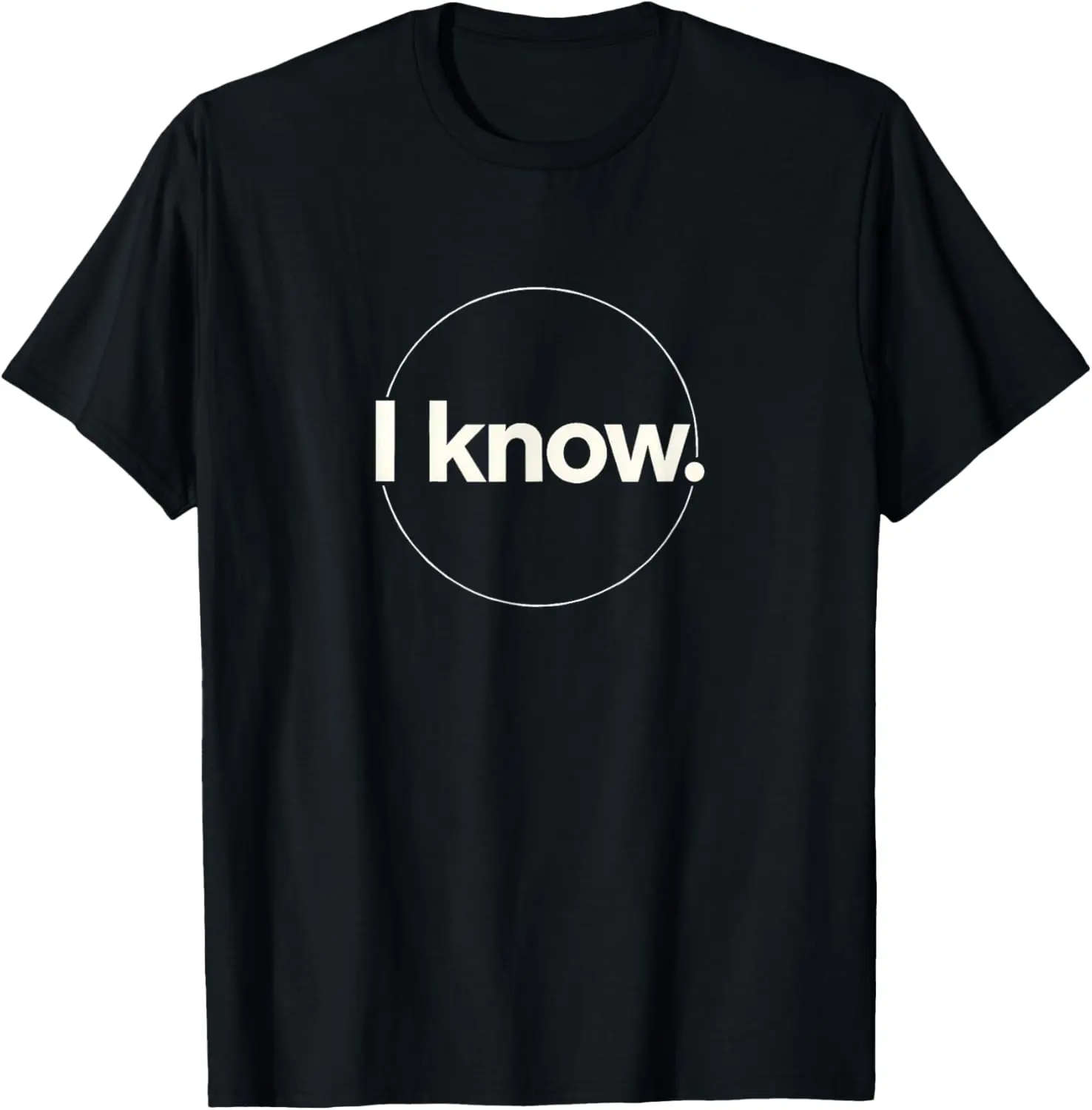 I Know Minimalist Graphic Modern Typography T-Shirt