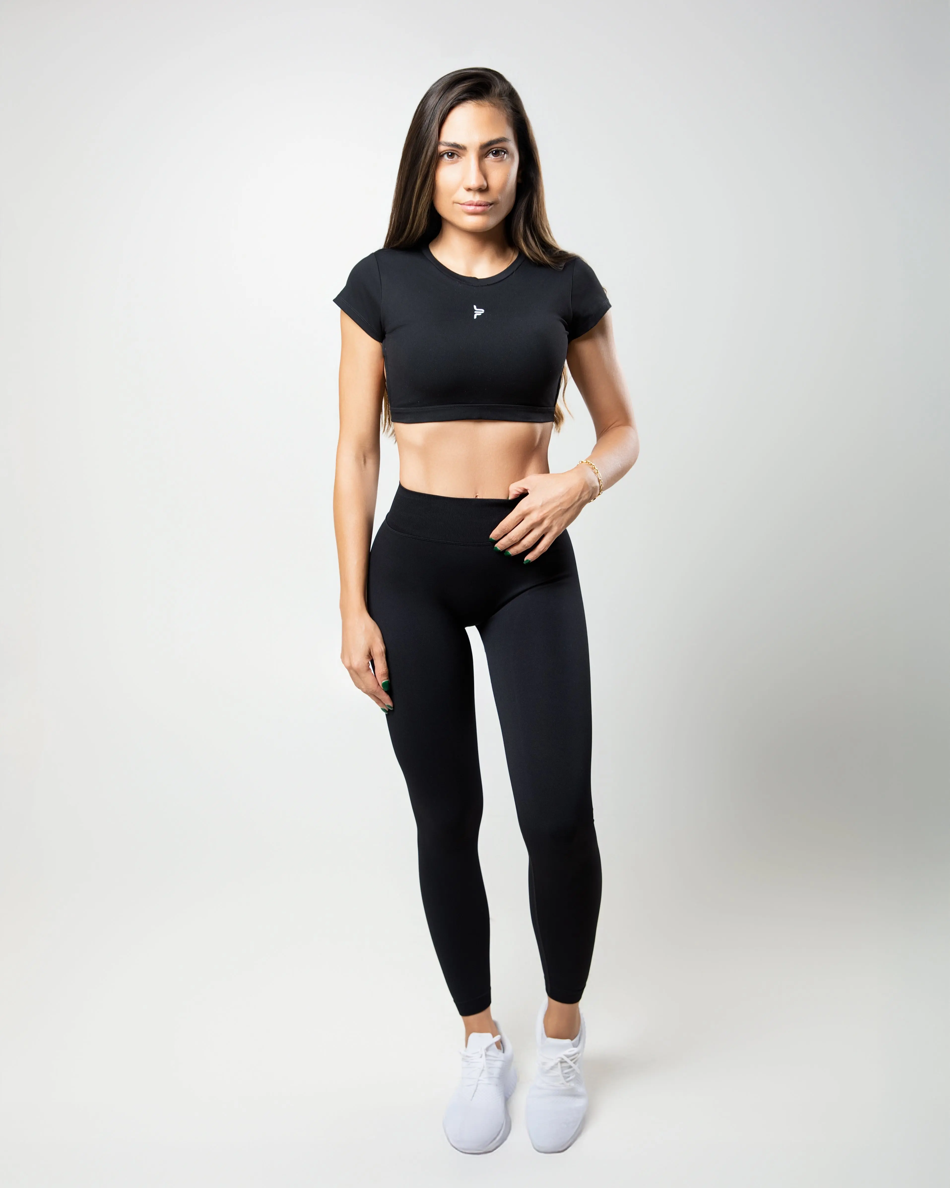 Silueta Scrunch V-Cut Leggings     Black
