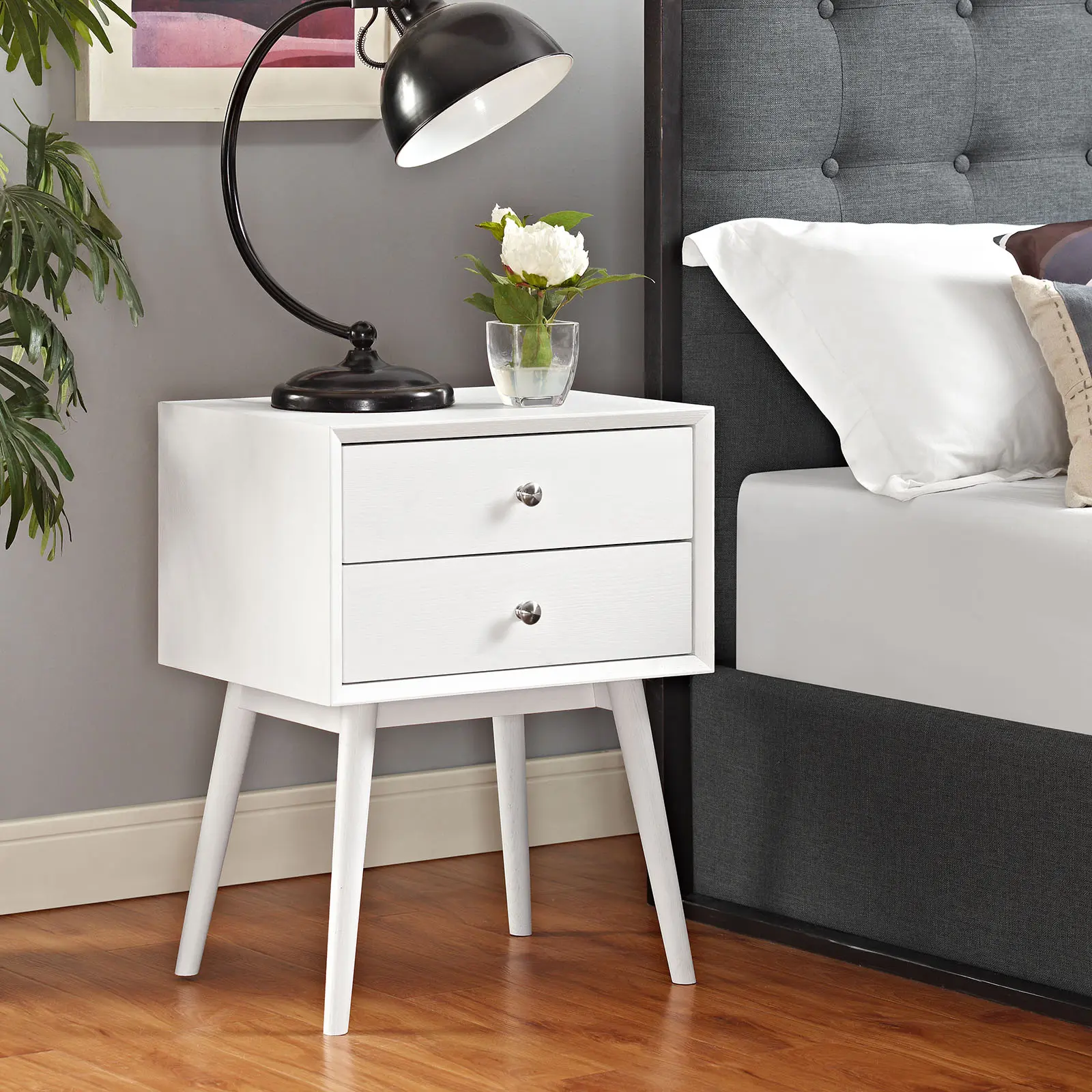 Modway Dispatch Nightstand in White