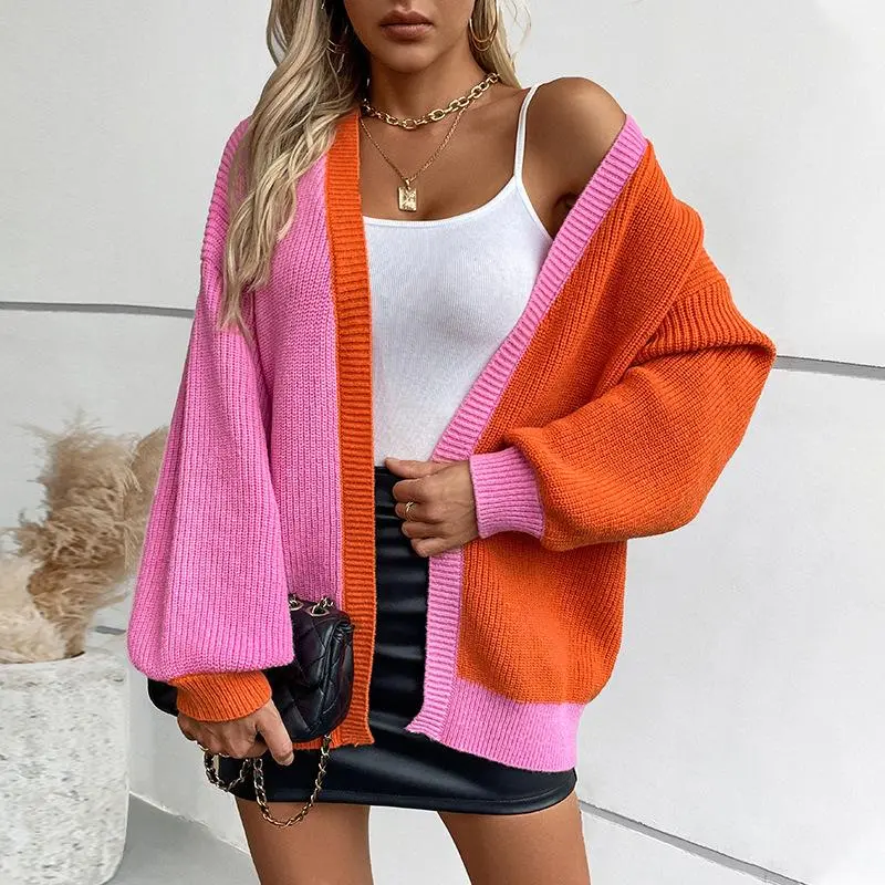 Long Cardigans for Women Batwing Sleeve Open Front Ribbed Knit Oversized Cardigan Sweaters with Pockets