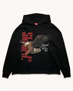 Soaring Eagle Raw Hem Hoodie