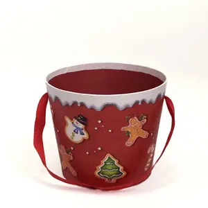 Snowman Round Christmas Flower Box