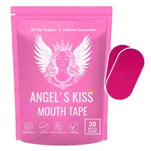 Angel's Kiss Mouth Tape 1- 4 month supply mouth tape, pink, gentle, adhesion, 30 Strips, sports accessories, Healthcare