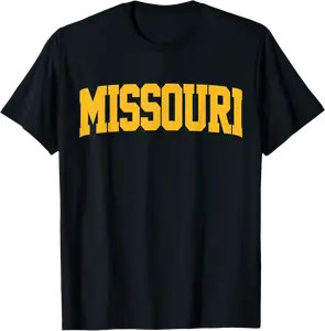Retro Missouri Tee Vintage Missouri Black Gold Fun Throwback T-Shirt - Emilyschwe Shop 67B0CRF5MT7K