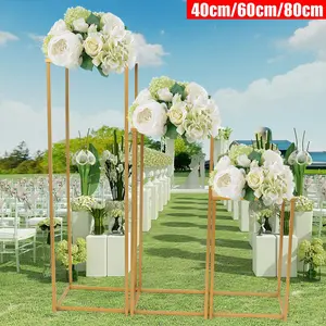 3Pcs Wedding Flower Stand Metal, Iron Prop Party Display Decoration for Wedding Decoration Window Display