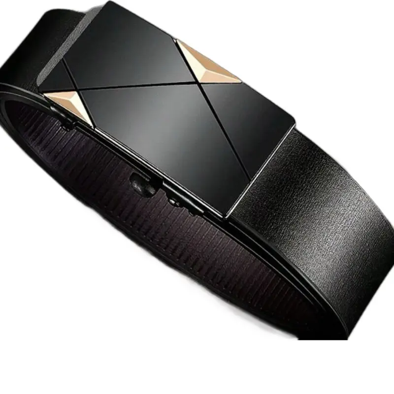 Men's Premium Leather Automatic Buckle Belt - Fashionable Waist Belt for Business, Casual Wear | Fashionable Watches & Accessories Complement