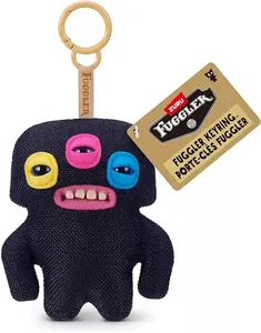 Fuggler Series 6 Keyrings, 4.5 Inch Funny Ugly Monsters Plush Keychain, Character-Themed Unisex Plush Fabric