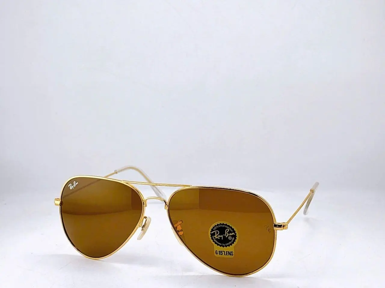 Ray-Ban Aviator Pilot Sunglasses Gold Frame Green Glass Lens Lightweight UV400 Outdoor Shades for Men Women