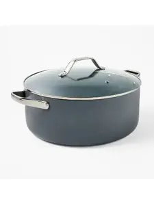 12" 2pc Aluminum Ceramic Wide Stock Pan Dark Gray - Figmint