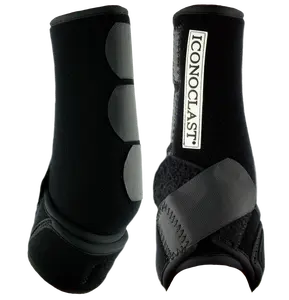 Iconoclast Support Boots FRONT & HIND Holiday Bundle for Enhanced Support Protection and Comfort Black Neoprene Patented Double Sling Straps Reduces Strain Natural Movement