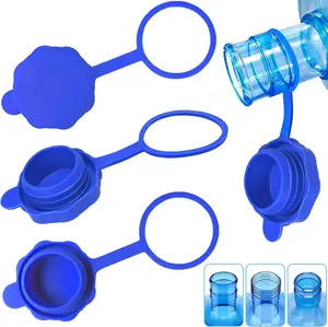 【3 PCS】3 & 5 Gallon Water Jug Cap, Reusable Replacement Cap, Upgrade Non Spill Bottle Caps Fits 55mm Water Jug (3) Drinkware Silicone Disposable Cup Mug