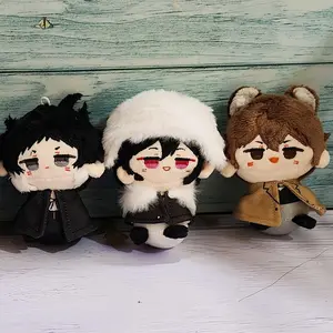 Anime BSD Plush Doll Dazai Osamu figure Nakahara Chuuya Fyodor D Edogawa Rampo Nakajima Atsushi plush Pendant Keychain Toys Gift