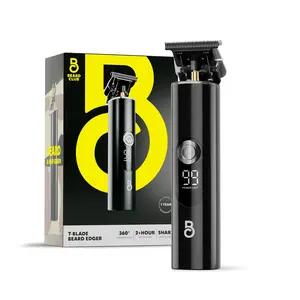 Beard Club Professional T-Blade Beard Trimmer for Men - Barber Electric Shaver, Mustache & Hair Clippers for Men Zero Gapped Cordless Buzzer Hair Trimmer & T Liner - Edger Line Up Grooming Kit