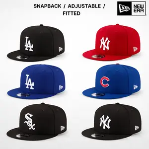 New Era 9FIFTY MLB Snapback Hat – NY Yankees, LA Dodgers, Chicago Cubs, Atlanta Braves Adjustable Flat Bill Baseball Cap, Premium Embroidered Logo Streetwear Fashion, Classic Hip Hop Sports Headwear for Men Women, Trending Urban Style 2026