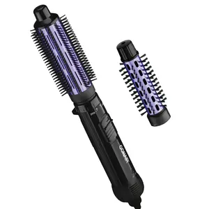 2-in-1 Hot Air Curling Combo, Includes 1.5-inch Curl Brush and 1-inch Aluminum Bristle Brush