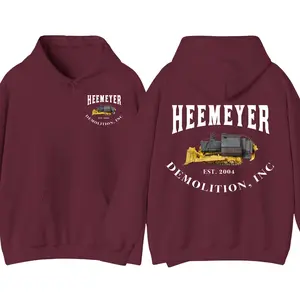Heemeyer Demolition Hoodie Graphic Pullover Sweatshirt, Unisex Heavy Equipment Bulldozer Streetwear, Casual Workwear Gift