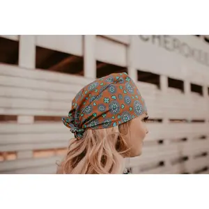 Rust Turquoise Stone Scrub Cap