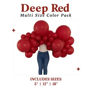 Deep Red Balloon Pack with Optional Add-Ons