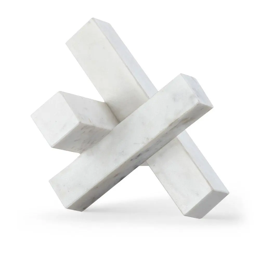 Stix White Marble Decorative Object